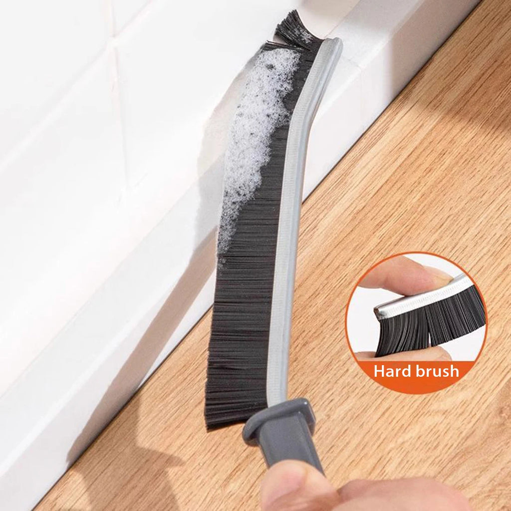 Household Gap Cleaning Brush Durable Grout Hard Bristle Long Handle Cleaner Brush for Tile Joints Dead Angle Shower Floor Lines Qme
