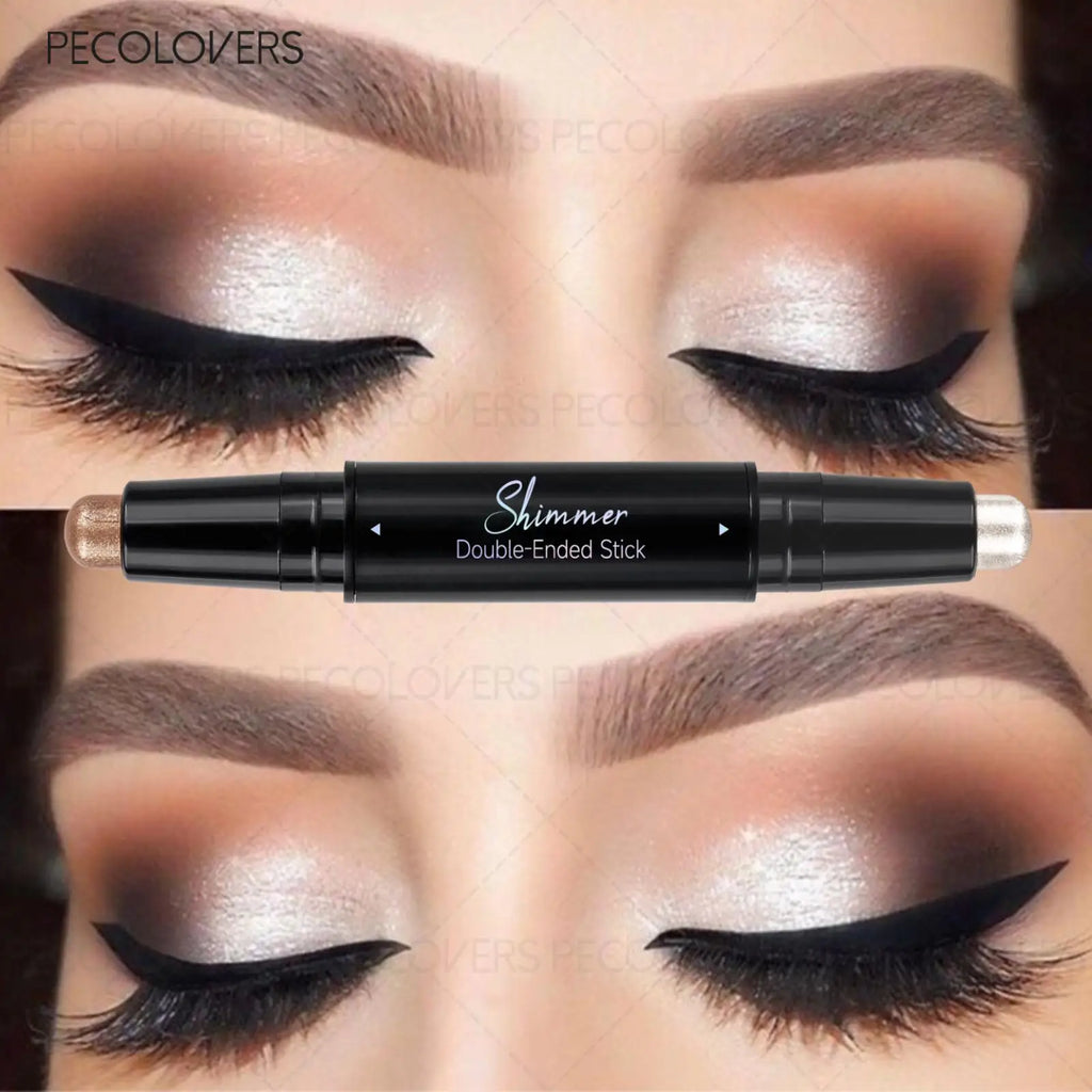 Double-ended Eyeshadow Stick Eye Highlighter Two-color Application Qme