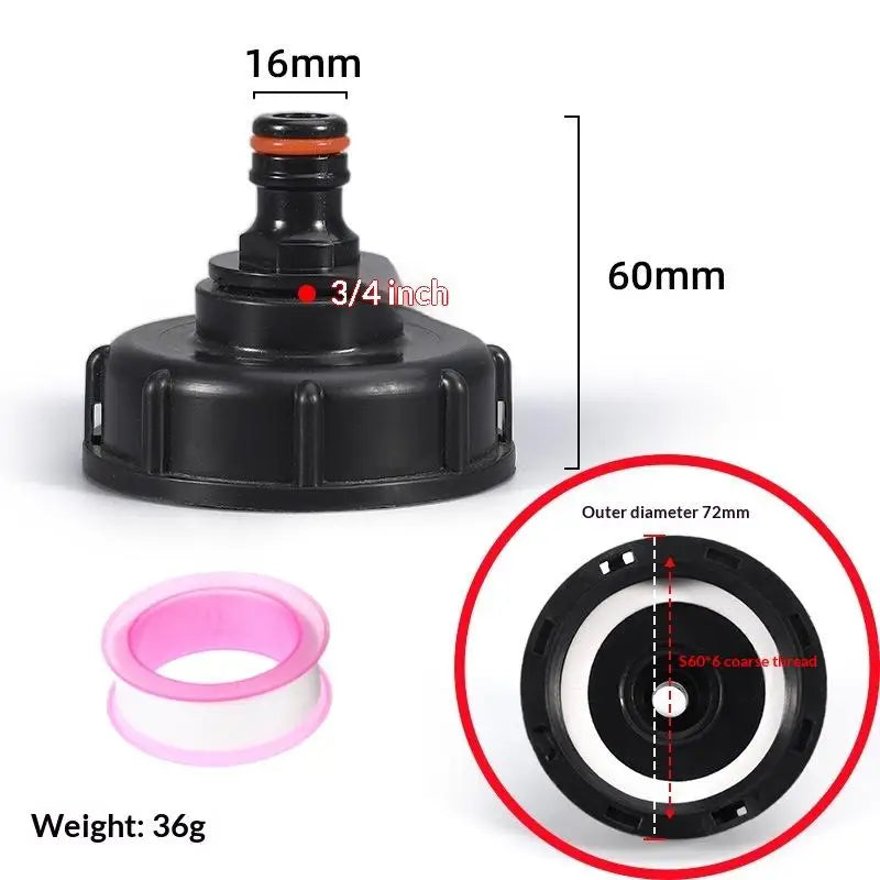 Coarse Thread Replacement Valve Fitting Parts 1 2 3 4 IBC Tank Qme A2 6 points