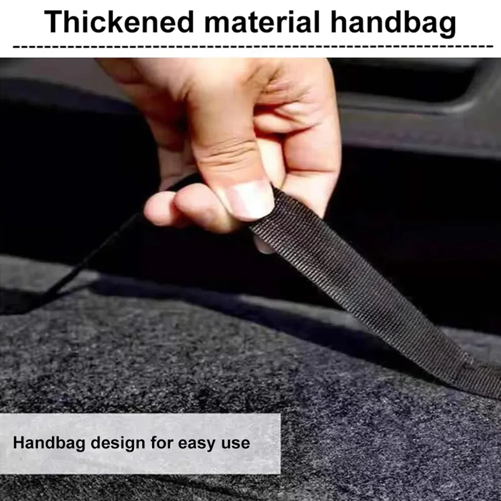 Multi-Functional Foldable Car Trunk Storage Bag Felt & Non-Woven Fabric Rear Cargo Organizer for SUV Sedan Collapsible Qme