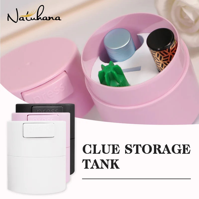 NATUHANA Eyelash Glue Storage Tank Sealed Adhesive Holder Container Qme