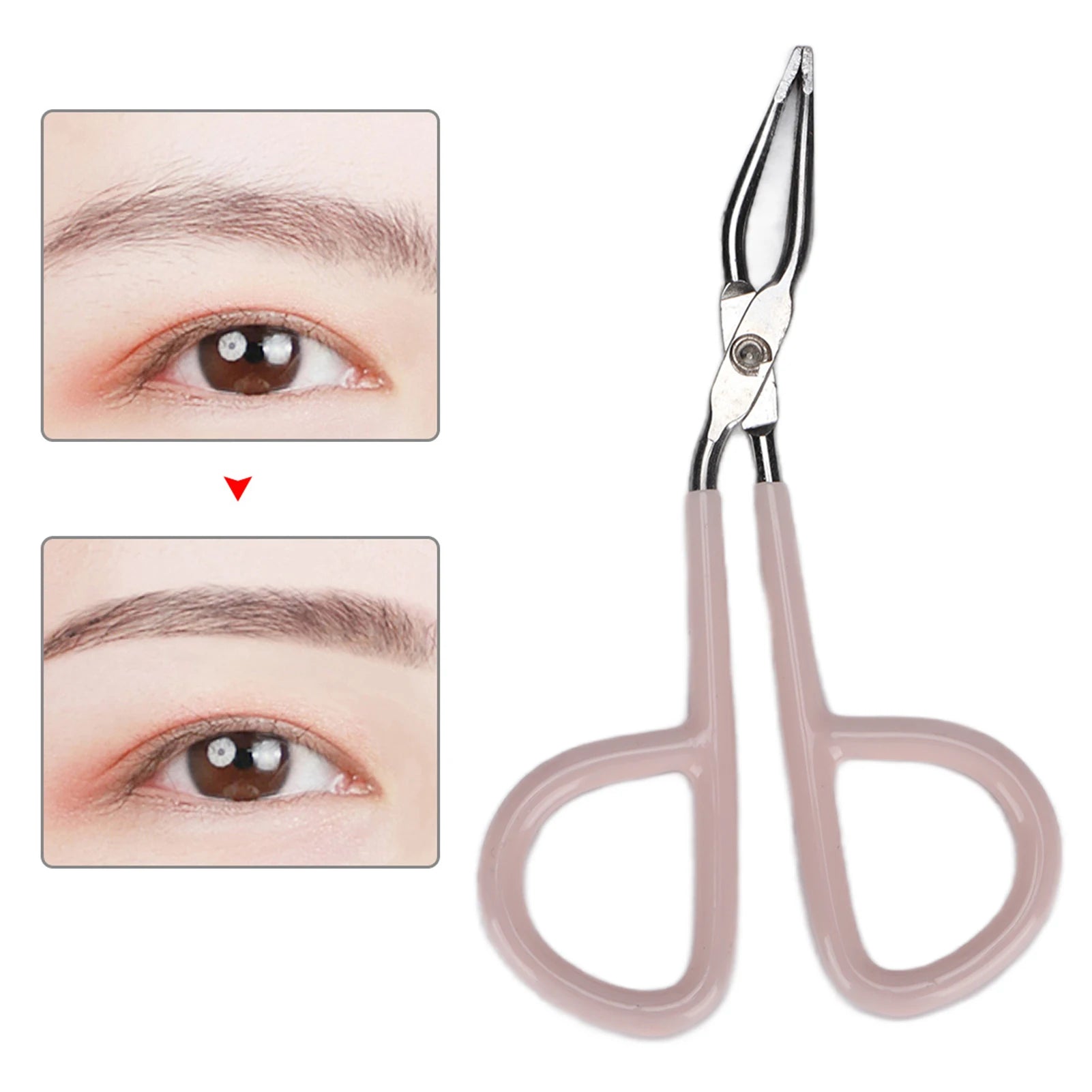 Hair Removal Clip Y0309 Eyebrow Tweezers Stainless Steel Hair Removal Clip with Grinding Handle for Eyebrow Hair Beard Removal Qme