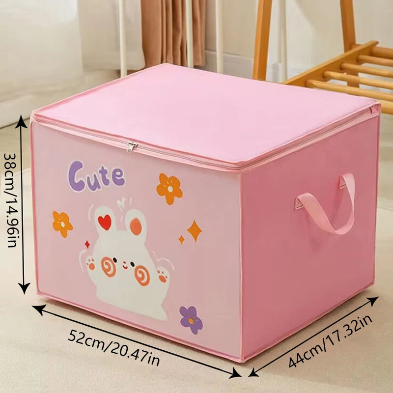 Cube Folding Toys Storage Box Kids Toys Organizer Box Felt Cloth Fabric Storage Basket For Cartoon Animal Nursery Toy Bins Qme style 3