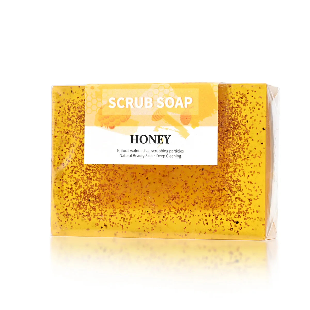 M+ Natural Honey Walnut Particle Scrub Soap Gently Cleanses Pores Qme