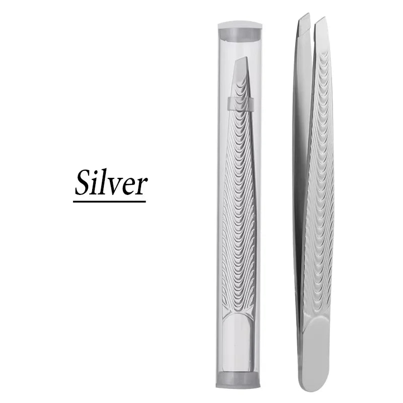 Professional Tweezers Specially Used Beauty Salons Pick Up Eyebrows Qme Silver