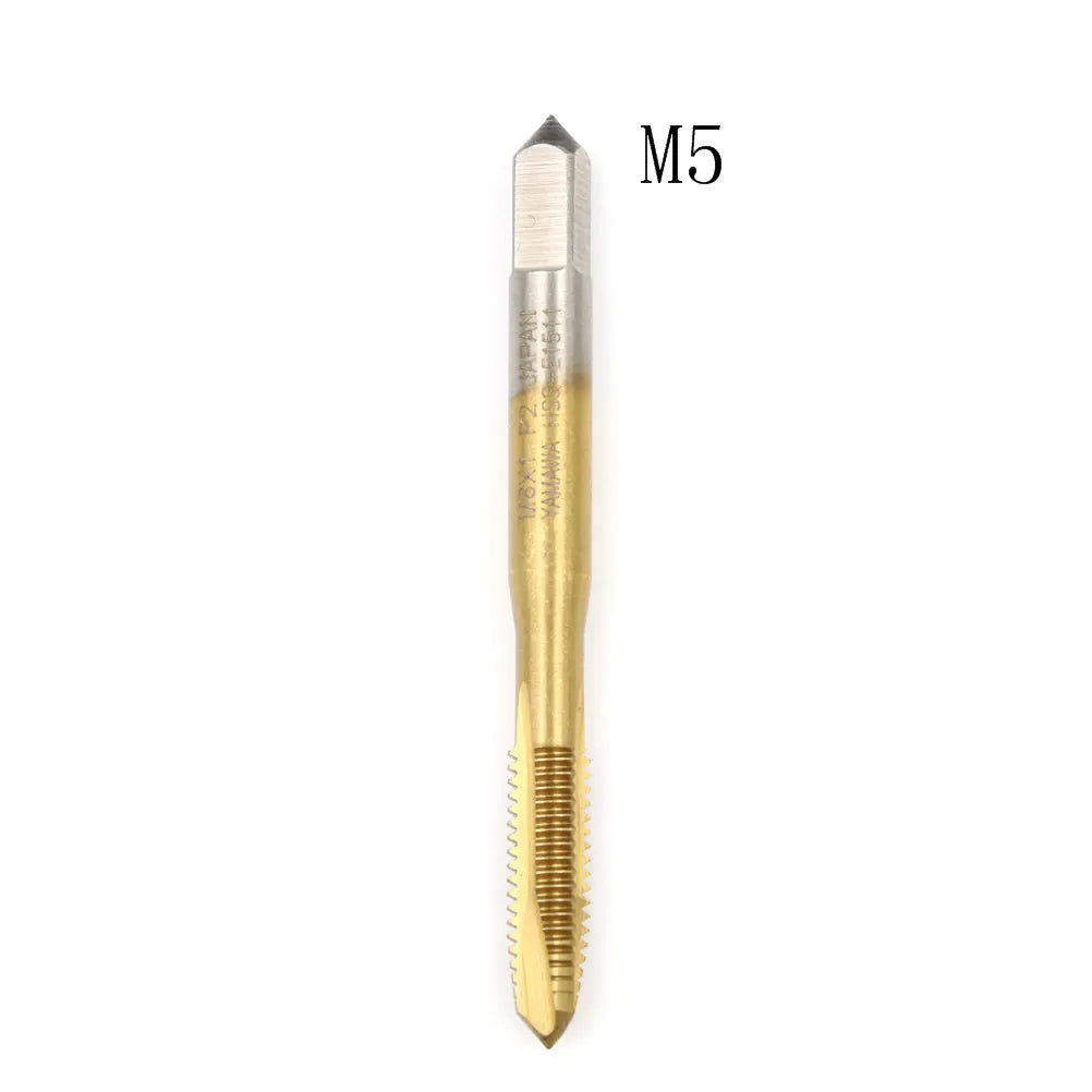 M2/M2.5/M3/M3.5/M4/M5/M6/M8 HSS Metric Straight Flute Thread Screw Tap Plug Tap Qme M5