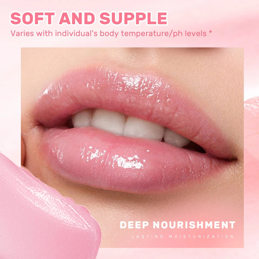 QIBEST Jelly Lipstick Moisturizing Lasting Natural Temperature Change Color Lip Balm Nouritious Makeup Lip Satin Tint Cosmetics Qme