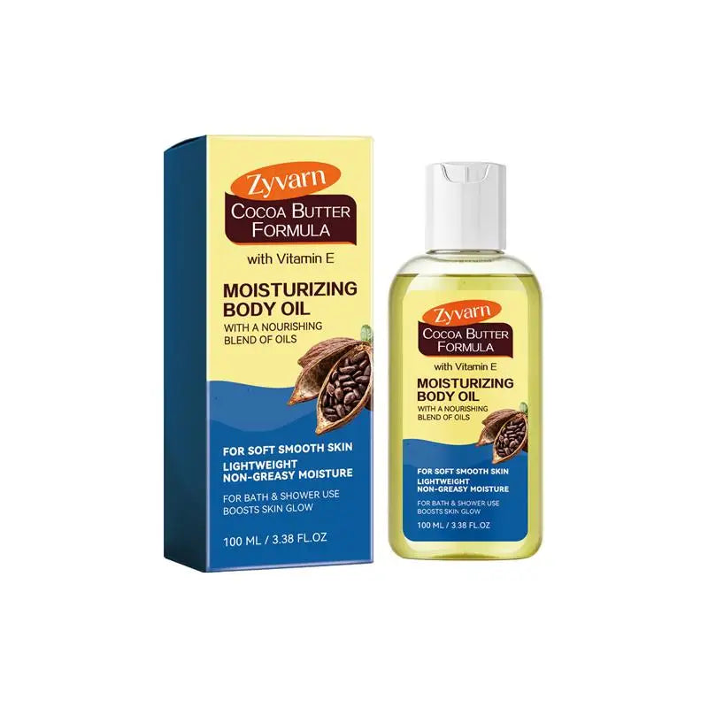 Vanilla Flavored Cocoa Butter Body Oil Quickly Absorbs Silky Light Qme Cocoa butter-100ml