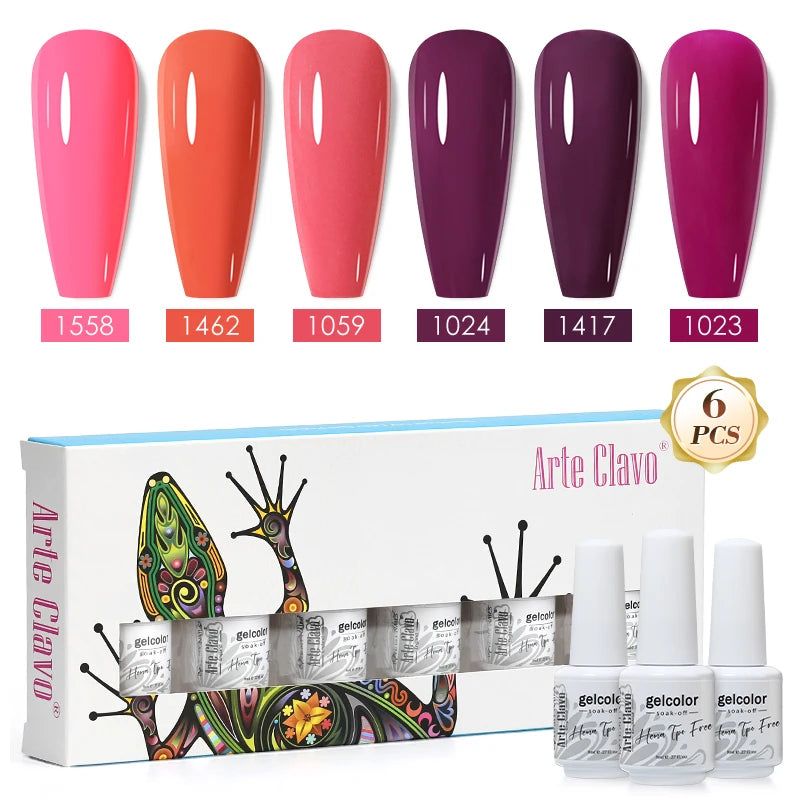 Arte Clavo Colourful Box Nail Gel Polish Semi Permanent UV Led