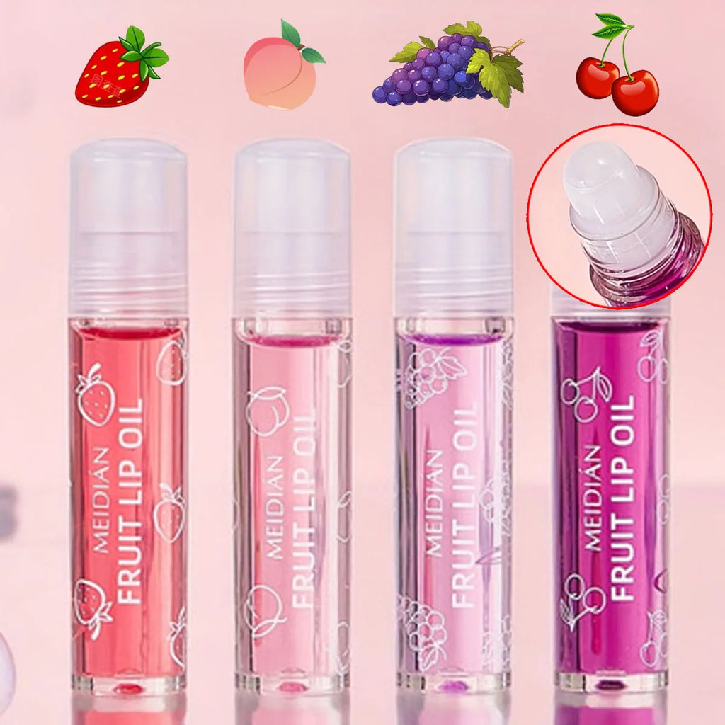 4-Piece Lip Oil Fruity Long-lasting Moisturizing Gentle Qme