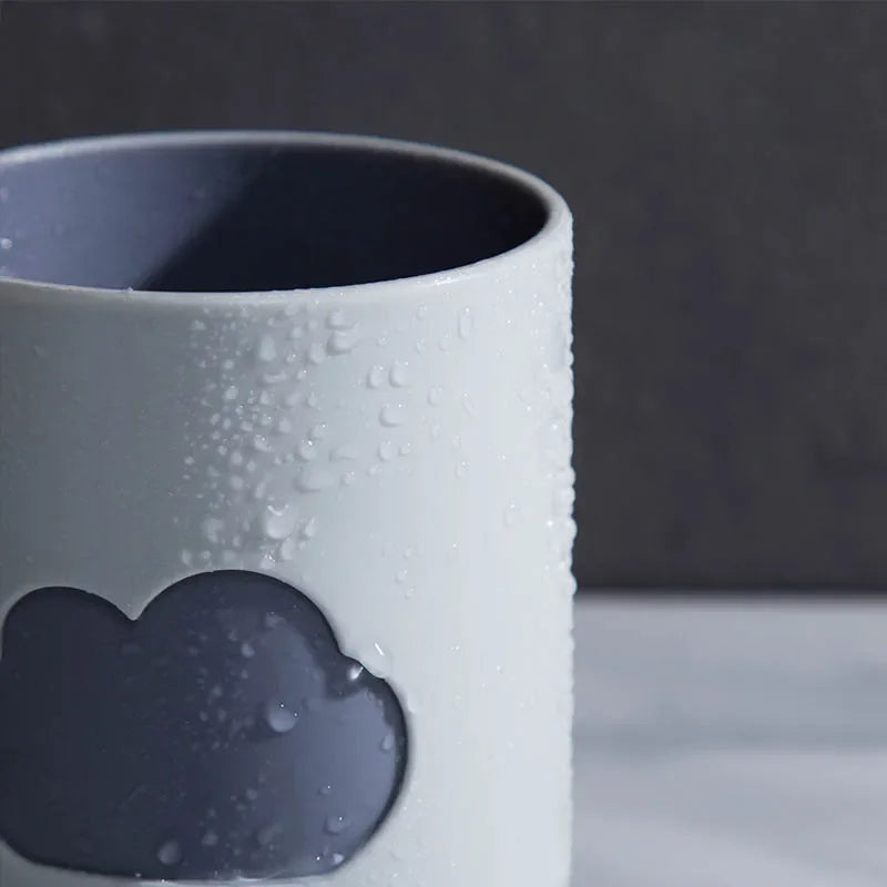 Cloud Pattern Toothbrush Cup Big Mouth Couples Cups Plastic Wash Qme