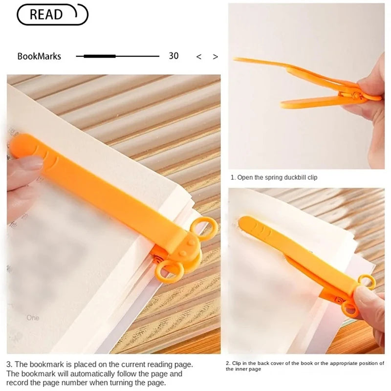 Silicone Bookmark 1 Automatically Follows Page Flipping Student Qme