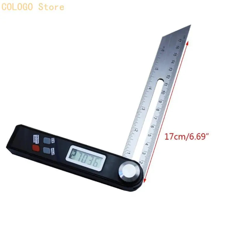 360 Degree Digital Display Square Woodworking Measuring Ruler Qme