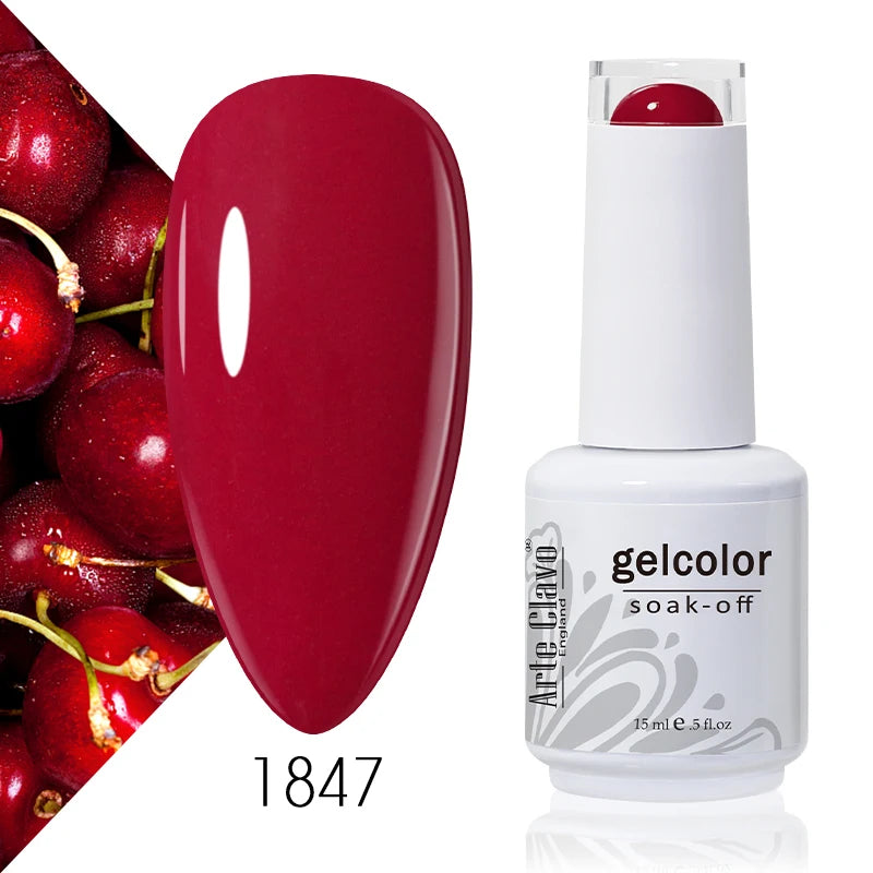 Arte Clavo Solid Gel Nail Polish Rainbow Summer Varnish Soak Off