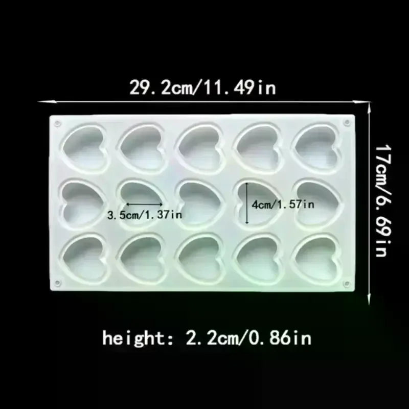 Heart Shaped Chocolate Silicone Baking Molds For French Dessert Mousse Pastry Fondant Candy Gummy Cake Decoration Bakeware Mold Qme