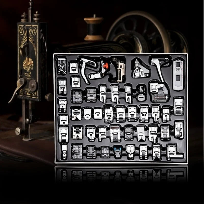 32PCS Sewing Machine Presser Feet Set Multifunctional Presser Foot Kit Cording Braiding Pintuck DIY Sewing Accessories Tools Qme