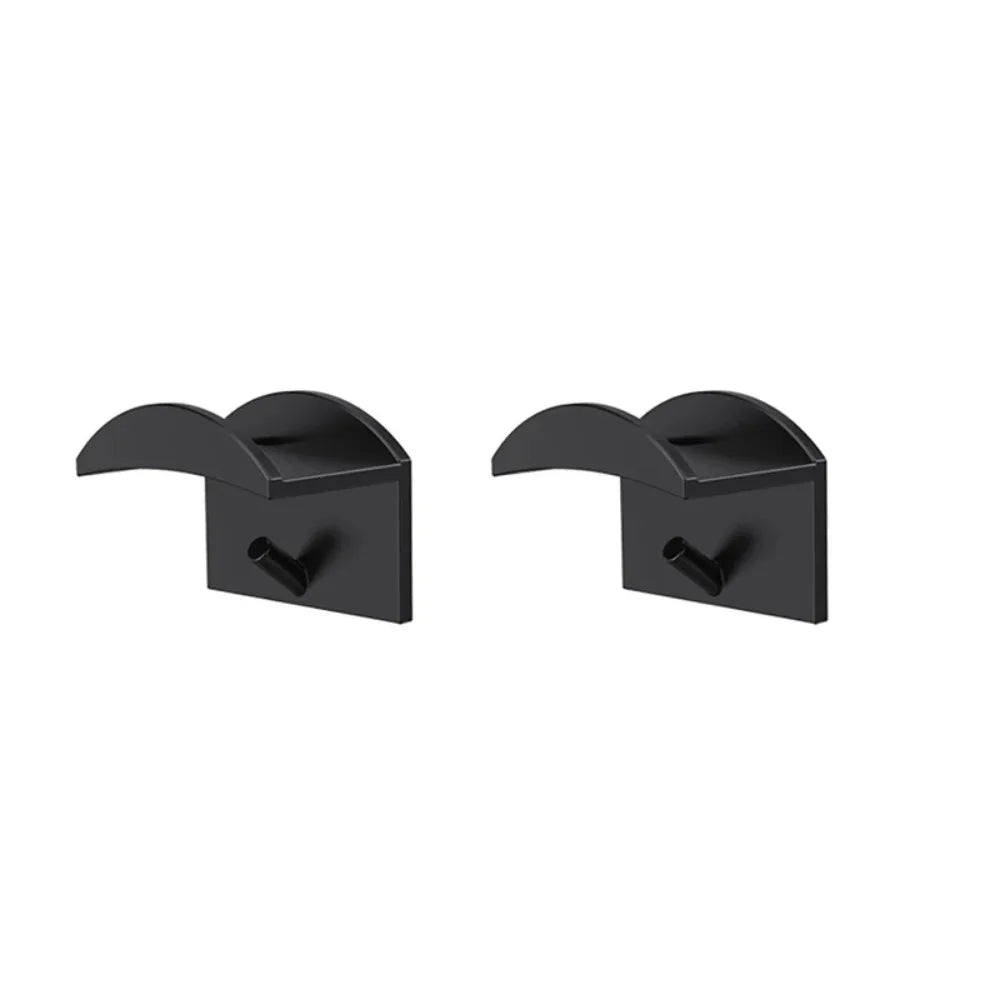2/4/8/10Pcs Portable Cap Holder Rack No Drilling Design Baseball Hat Storage Case for Daily Cap Arrangement & Collection Qme Black 2Pcs