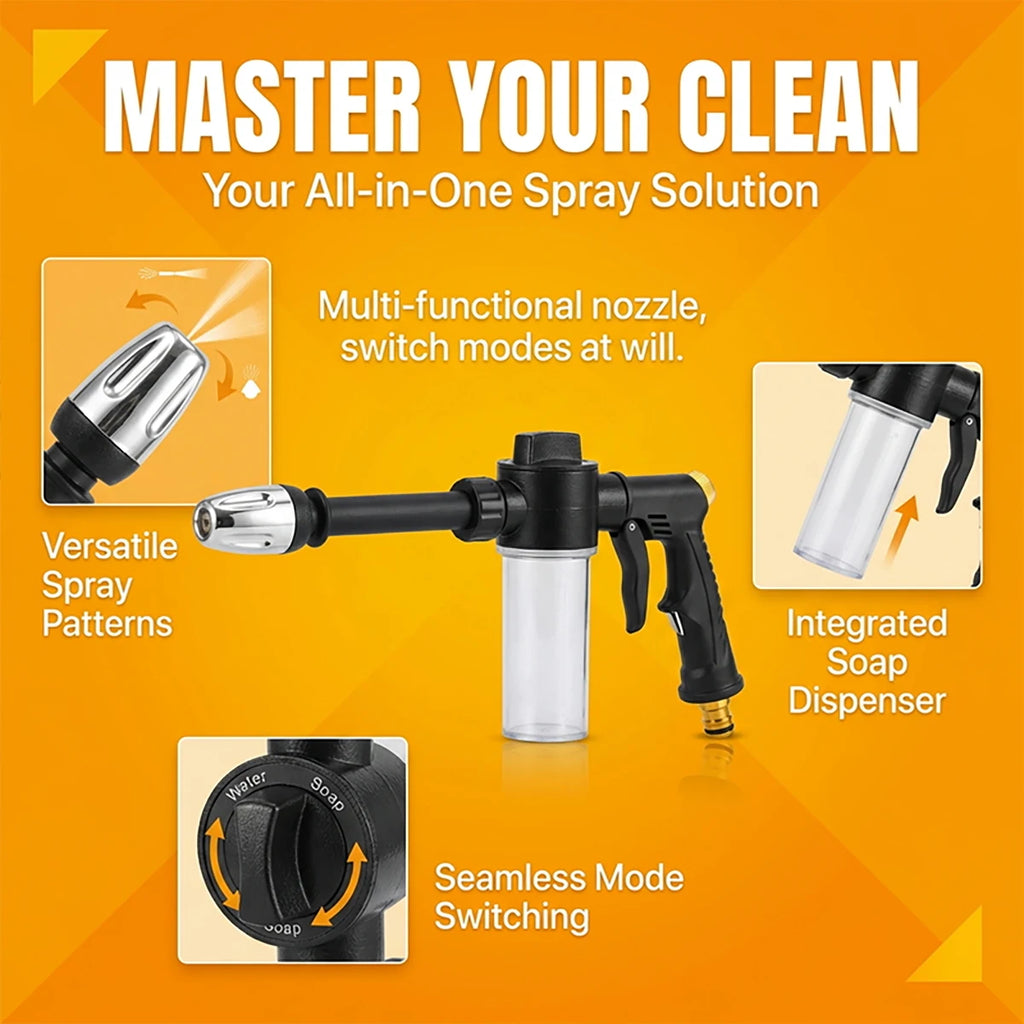 Pressure Car Washing Spray Gun Foam Bottle Multi-function Water Qme
