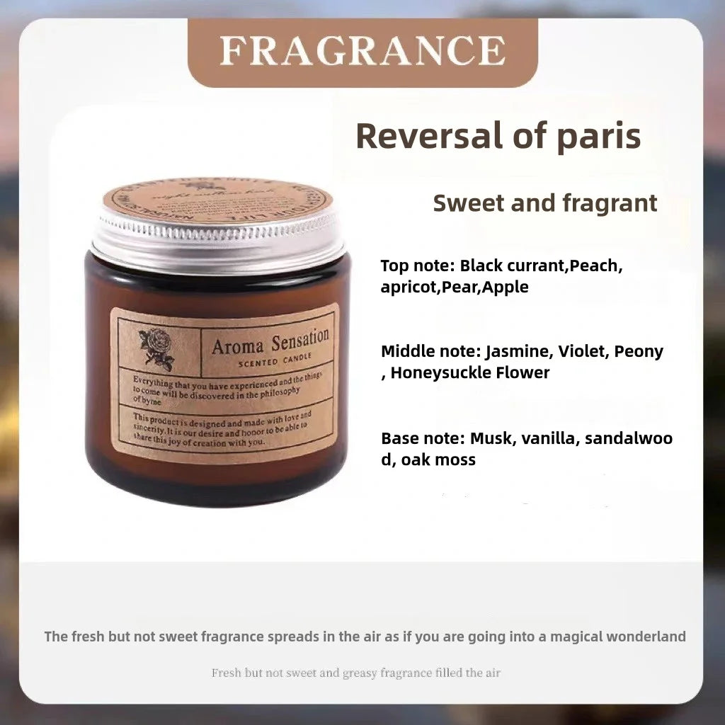 Scented Candles Smokeless Soy Candle Essential Oil Aromatic Candle Luxury Decoration Candle Wedding Gifts Party Home Decoration Qme Reverse Paris