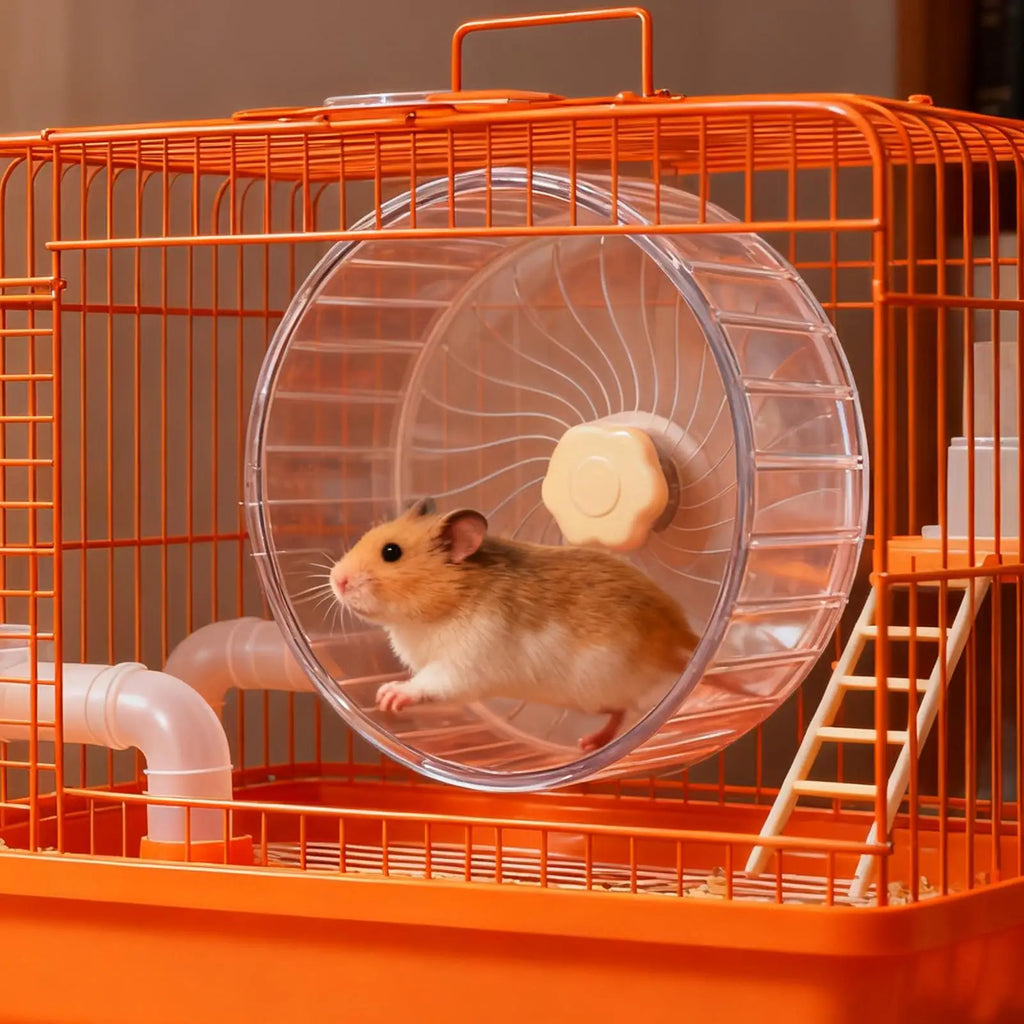 Silent Hamster Wheel Small Double-Bearing Quiet Spinner Gerbil Small Animals Running Wheel for Mice Dwarf Animals Pets Cage Qme