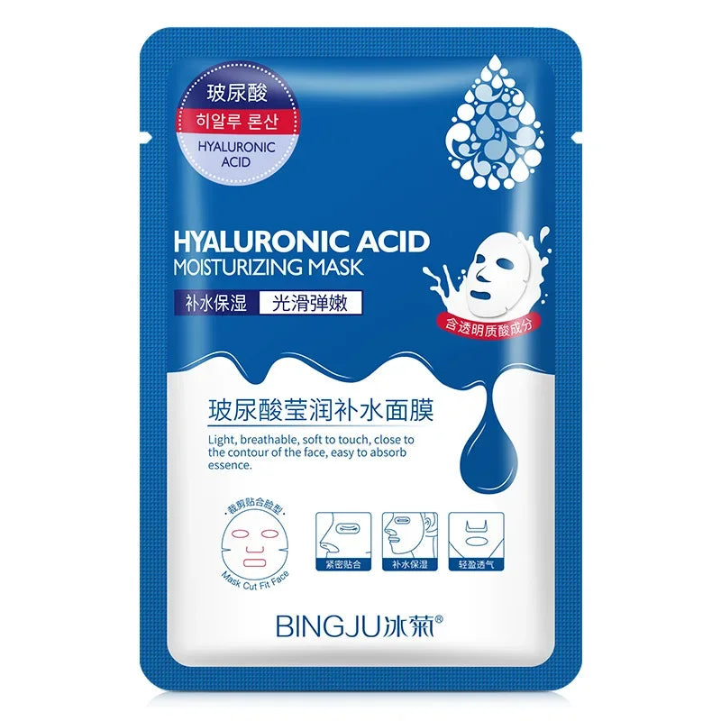 Hyaluronic Acid Hydrating Facial Mask Sheet Masks Face Shrinking Qme