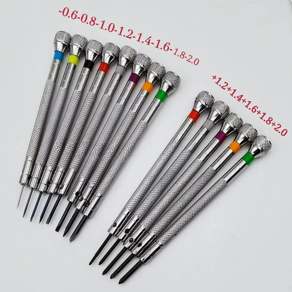 13Pcs Watch Repair Tools Screwdriver Set 0.6mm-2.0mm Flat Head Screwdriver Kit Professional Watchmakers for Watch Repair Tools Qme