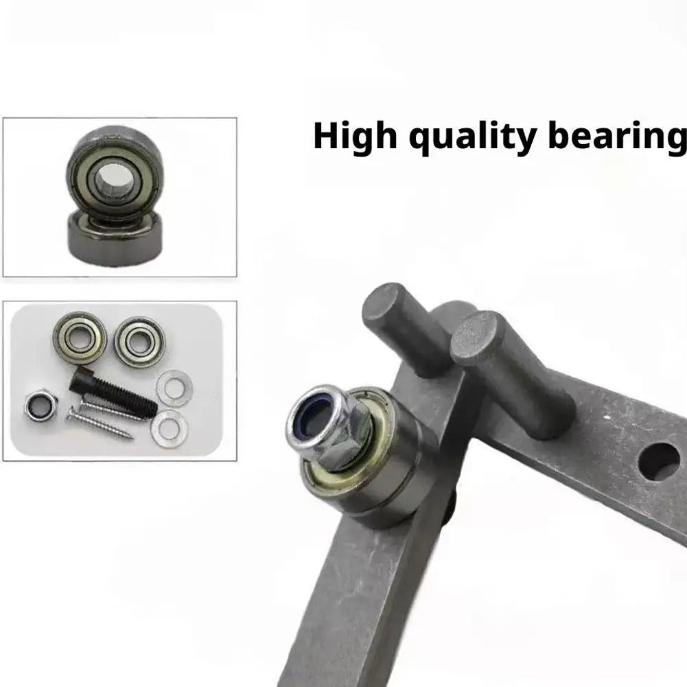 Manual Wire Bending Tool Carbon Steel Rebar Bender Heavy Duty Black Coated Construction Precision Bearing for Smooth Effortless Qme