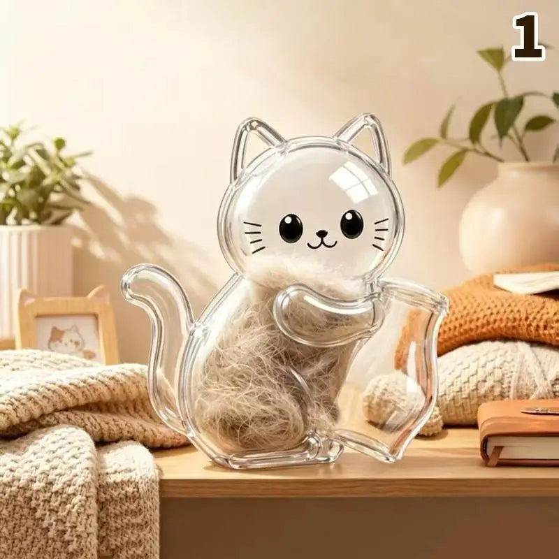Transparent Cat Hair Storage Refrigerator Magnets Pet Fur Keepsake Qme 1