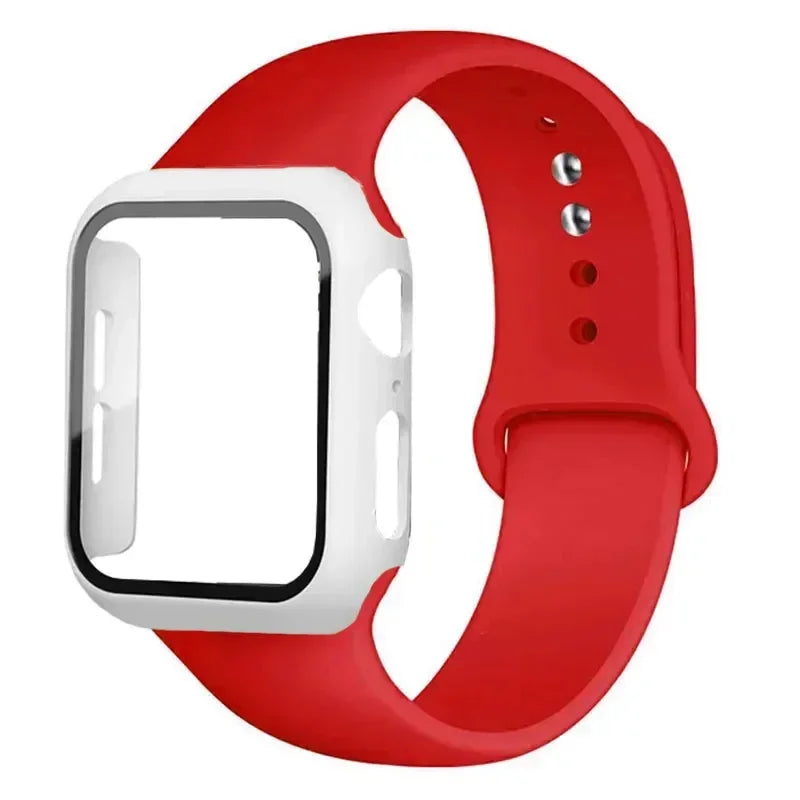 Glass+case+strap Apple Watch Band Screen Protectors IWatch Series 9 8