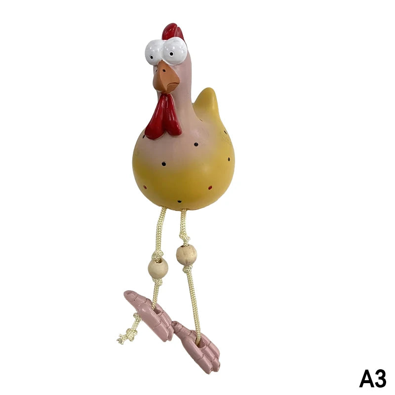 Rooster Figurine Resin Animal Statue Garden Yard Decoration Home Qme A3
