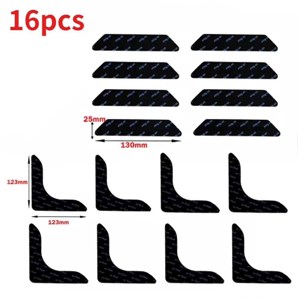Carpet Non-slip Sticker Reusable Washable Anti-Curling Rug Gripper Corner Pad Multi Purpose Fixed Tape for Home Floor Qme B set