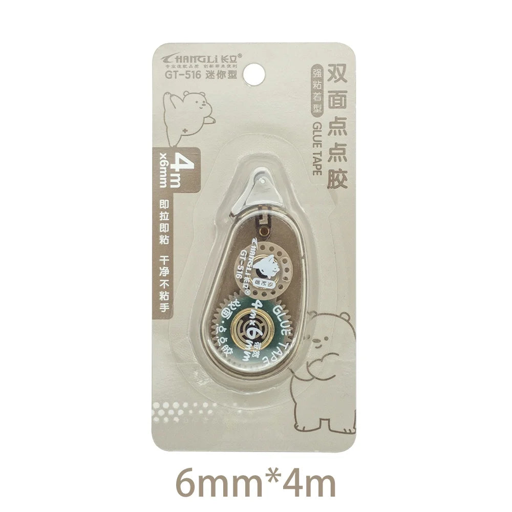 6m*6mm Dot Glue Tape DIY Scrapbooking Creative Stationery School Supplies Transparent Double Sided Adhesive Roller Tape Qme E4m
