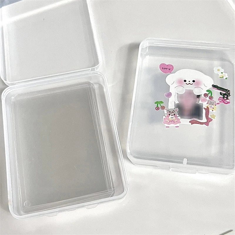 Desk Organizer Box Classification Stationery INS Transparent Plastic Qme Transparent
