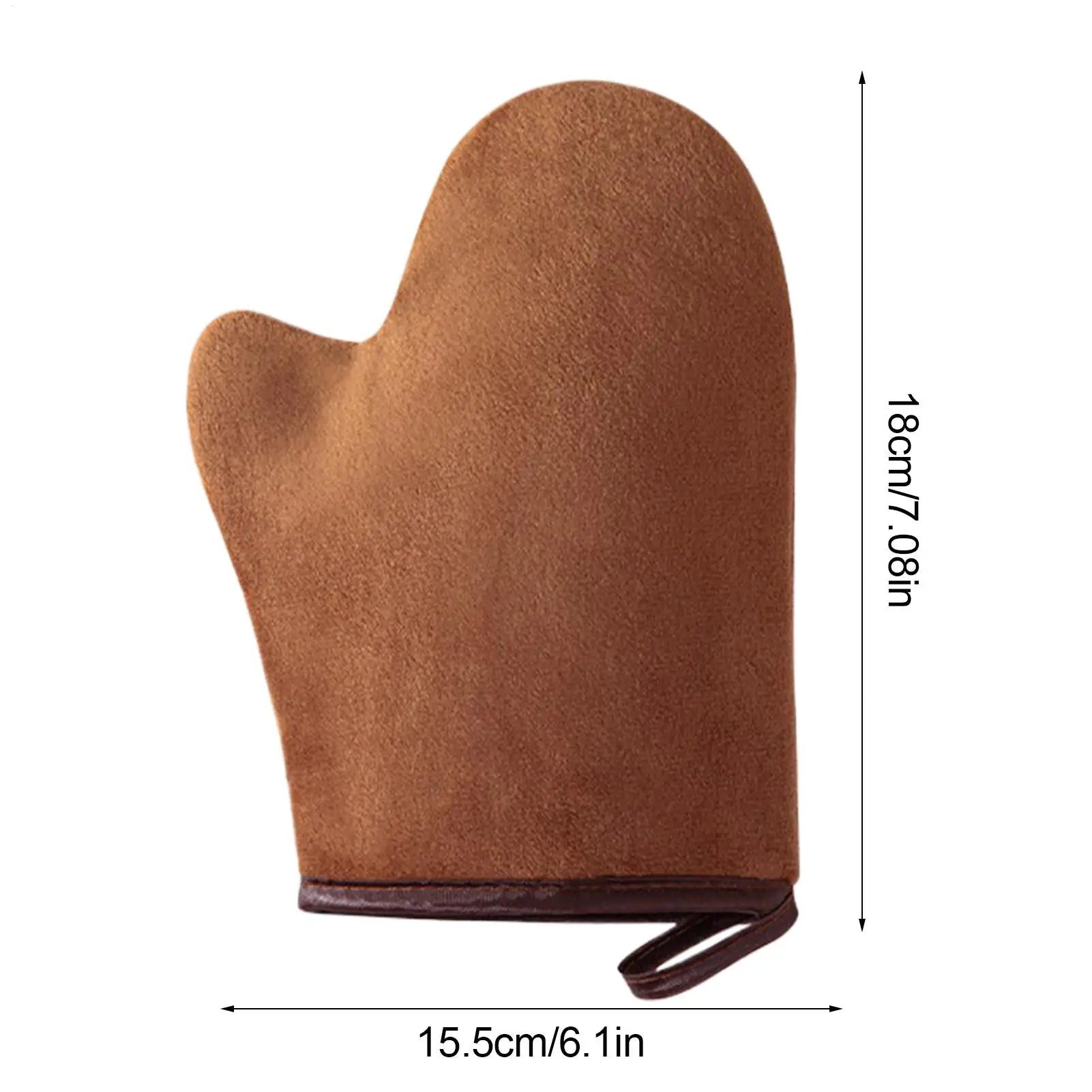 Reusable Back Tan Applicator Glove Exfoliating Tan Removal Mitt Self Tanning Body Face Bath Cleaning Soft Glove Qme