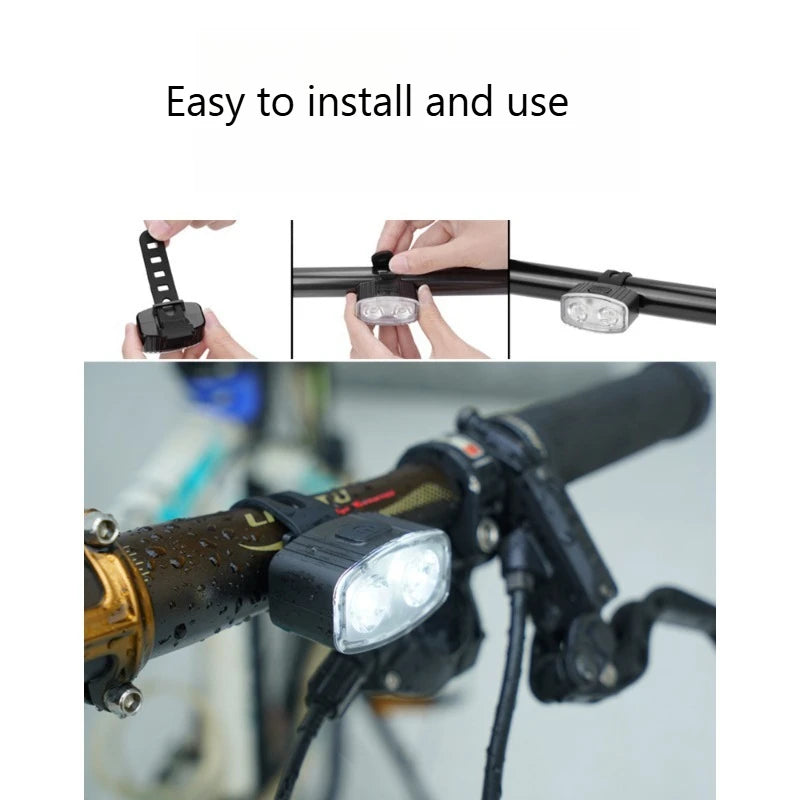 Bicycle Headlights Tail Lights Type-c Charging Highlight Mountain Qme
