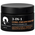 3-in-1 Curl Cream for Men, Sulfate & Paraben Free, Defines Curls & Tames Frizz, Smooth Styling Cream. Qme Nourishing
