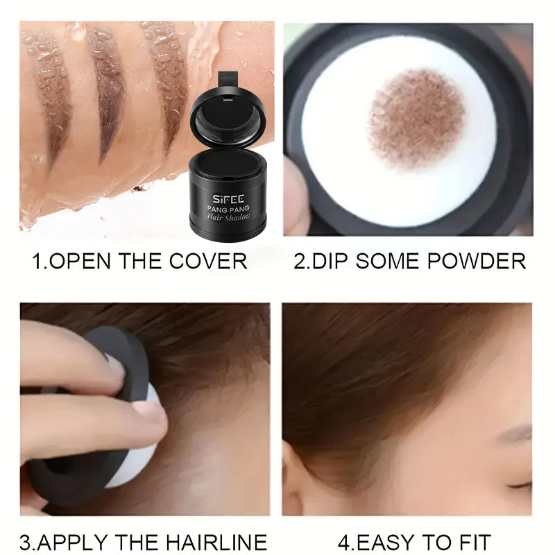 Instant Hairline Concealer Powder Applicator Brush Waterproof Hair Qme