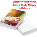 4'x 6' 4R High Glossy Photographic Paper Waterproof Professional Photo Paper Works with All Inkjet Printers 230g Qme 4R-400Sheets 4R