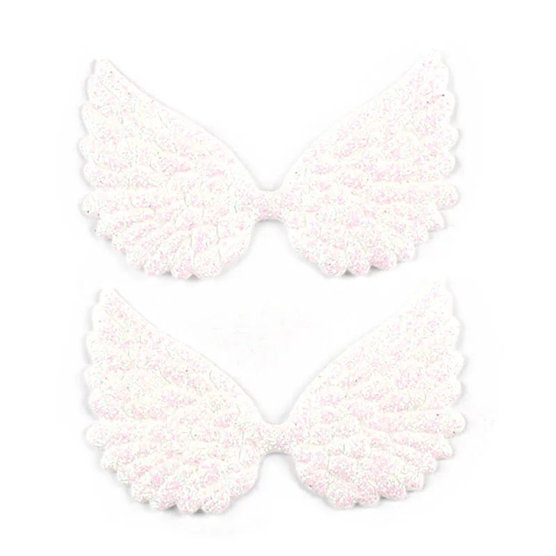 20Pcs 7.2x4.4cm Glitter Random Mix Colorful Wing Patches For Headwear Accessories DIY Scrapbooking Supplies Sewing Clothes Decor Qme 3