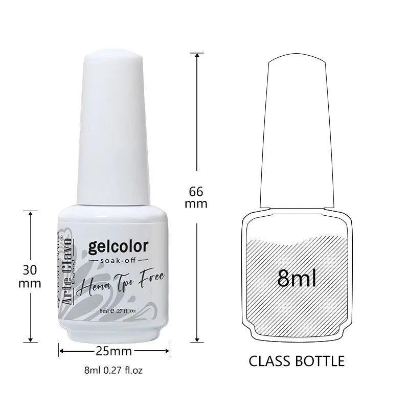 Arte Clavo Colourful Box Nail Gel Polish Semi Permanent UV Led Qme