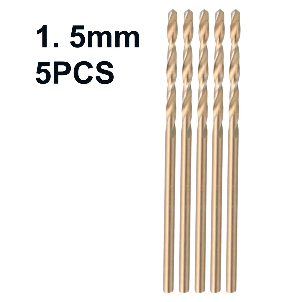 5pcs M35 Cobalt Drill Bit Set 1mm 1.5mm 2mm 2.5mm 3mm 3.5mm 4mm Drill Bits For Stainless Steel Hard Metal Wood Hole Cutter Qme