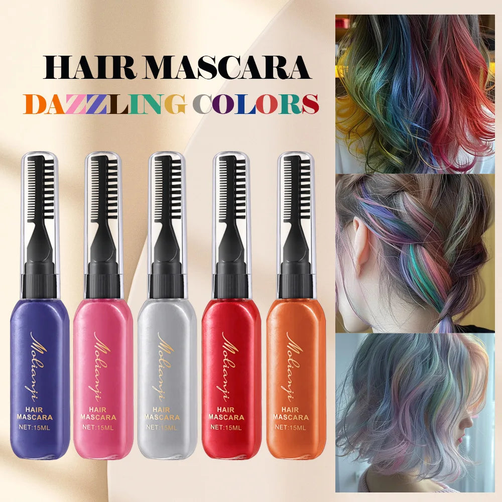 Disposable Hair Dye Long-lasting Highlight Mascara Dual-use Easy Qme