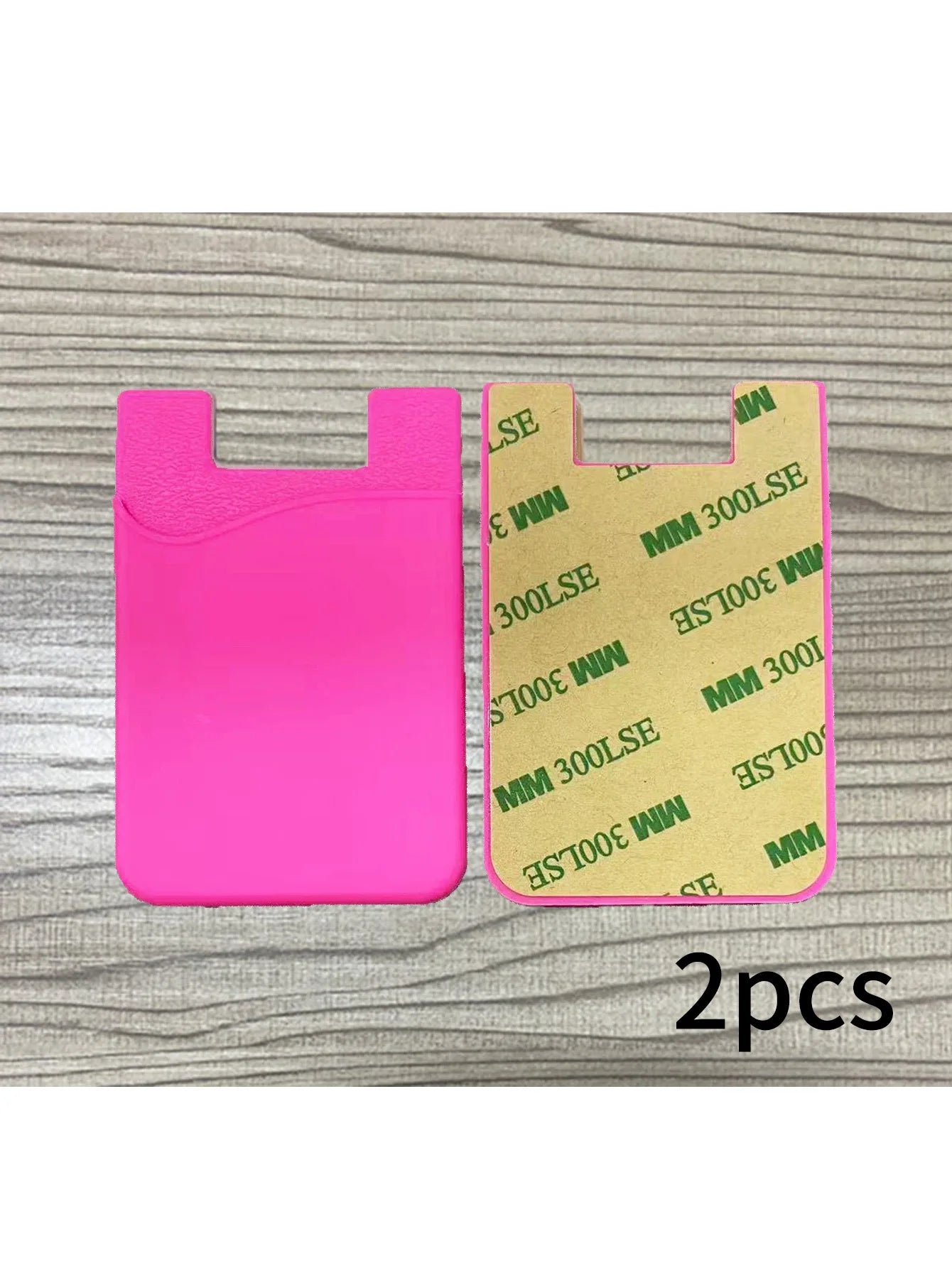 Silicone Phone Card Holder Bank Bus Id Sticker 2 Qme Pink 1