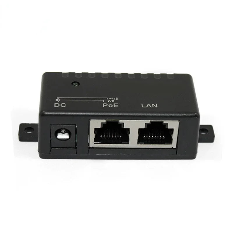 802.3af PoE injector PoE splitter Gigabit 24V 48V passive injector with 2.1x5.5mm DC RJ-45 connector for IP Camera VOIP Phones Qme