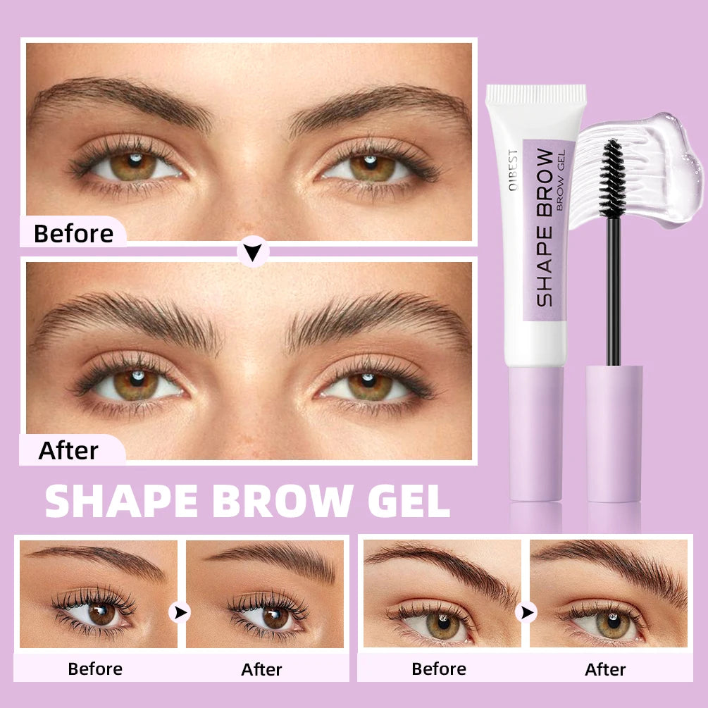 QIBEST Eyebrow Shaping Gel Quick-Drying Long-Lasting Eyebrow Styling Cream Colorless Pomade Soap Brow Sculpt Gel For Eyebrow Qme