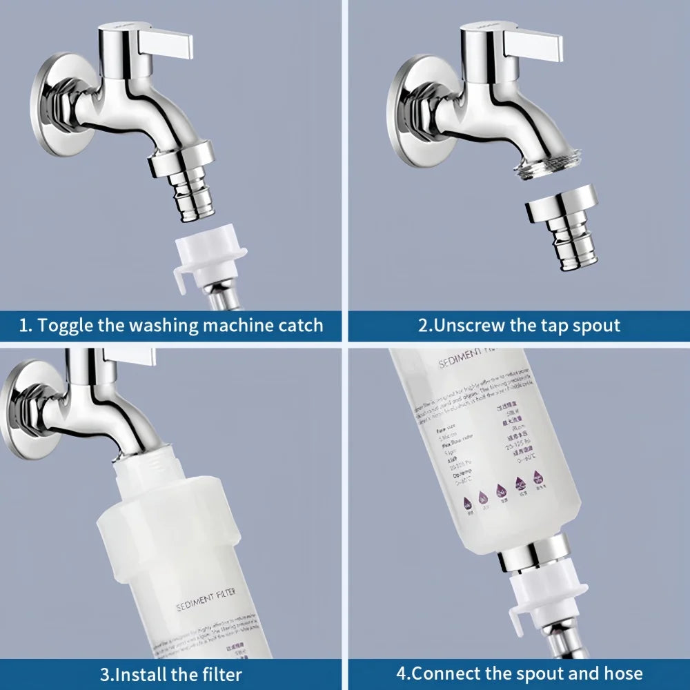 Pre-Filter Water Filter PP Cotton Filter Cartridge Removal Heavy Metal Purifier household Washing Machine Shower Water Filter Qme