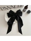 1 Black Hairpin Leopard Print Combination Girls Bow Hair Clips Qme black