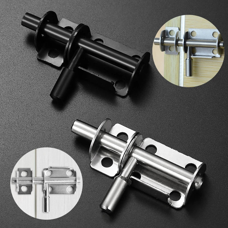 Durable Stainless Steel Door Latch Solid Slide Bolts Lock Home Safety Qme