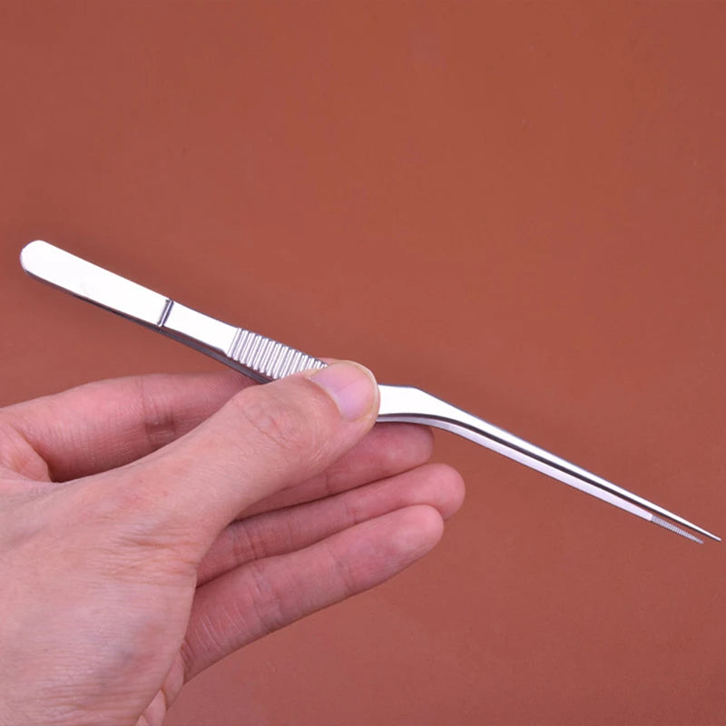 Ear Nose Earpick Wax Removal Forceps Angled Clamp Nasal Tool Curved Qme