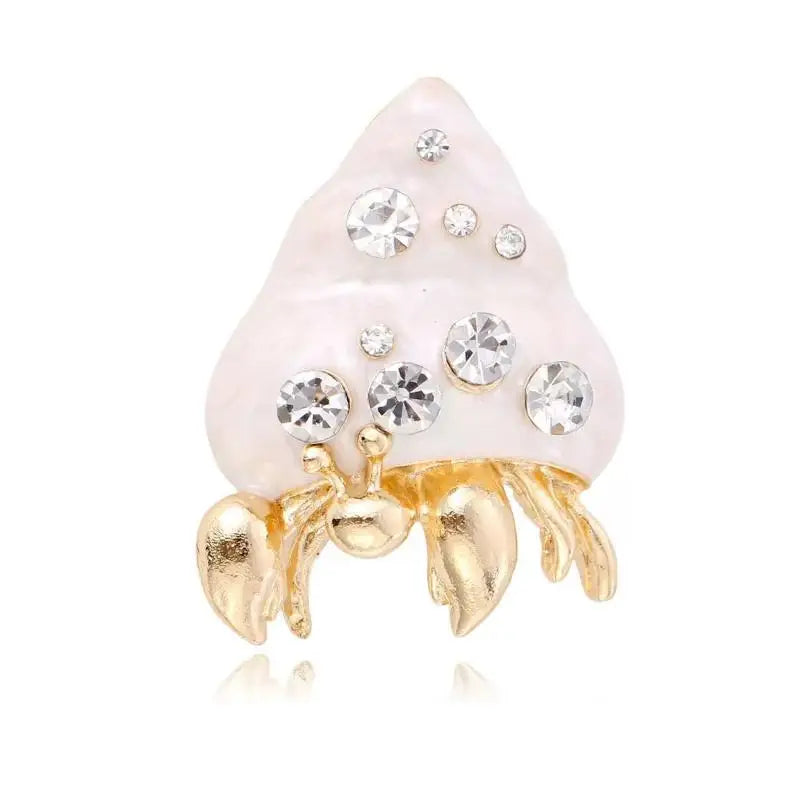 1Pcs Unisex Animal Pins Enamel Rhinestone Crab Brooches Multi Color Available Casual Party Accessories Gifts Qme